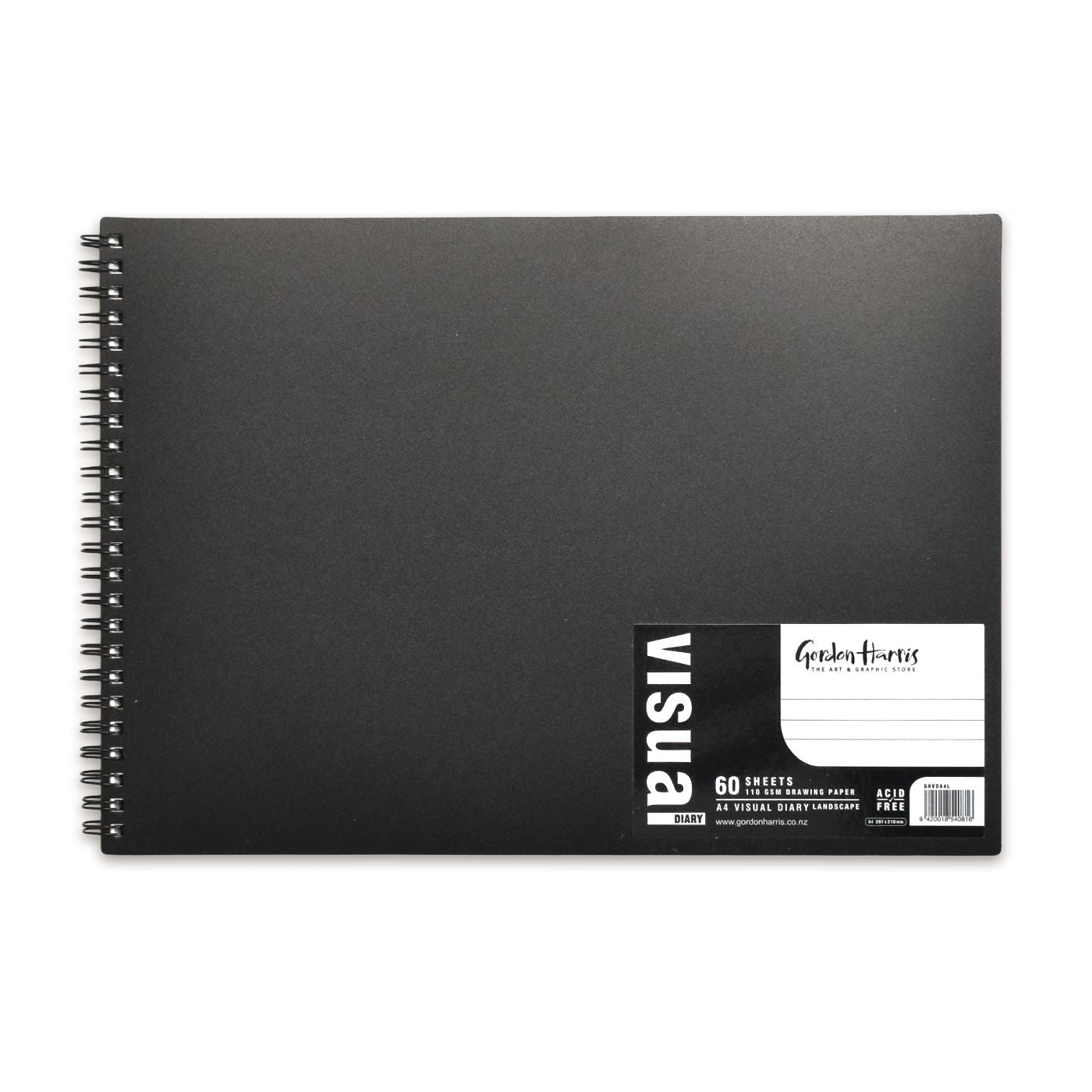 Gordon Harris Visual Diary 110gsm Landscape 60 Sheet A4