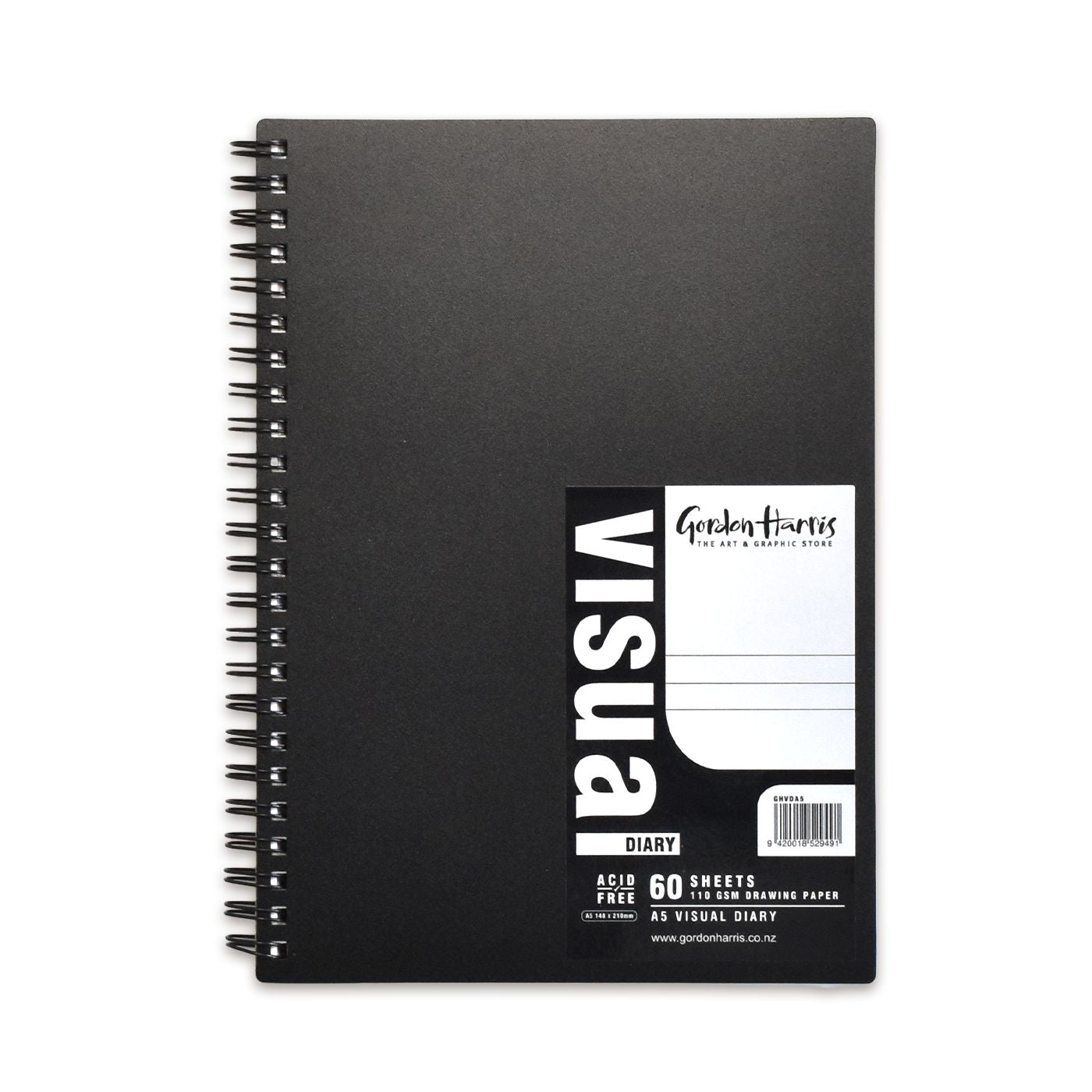 Gordon Harris Visual Diary 110gsm Portrait 60 Sheet A5