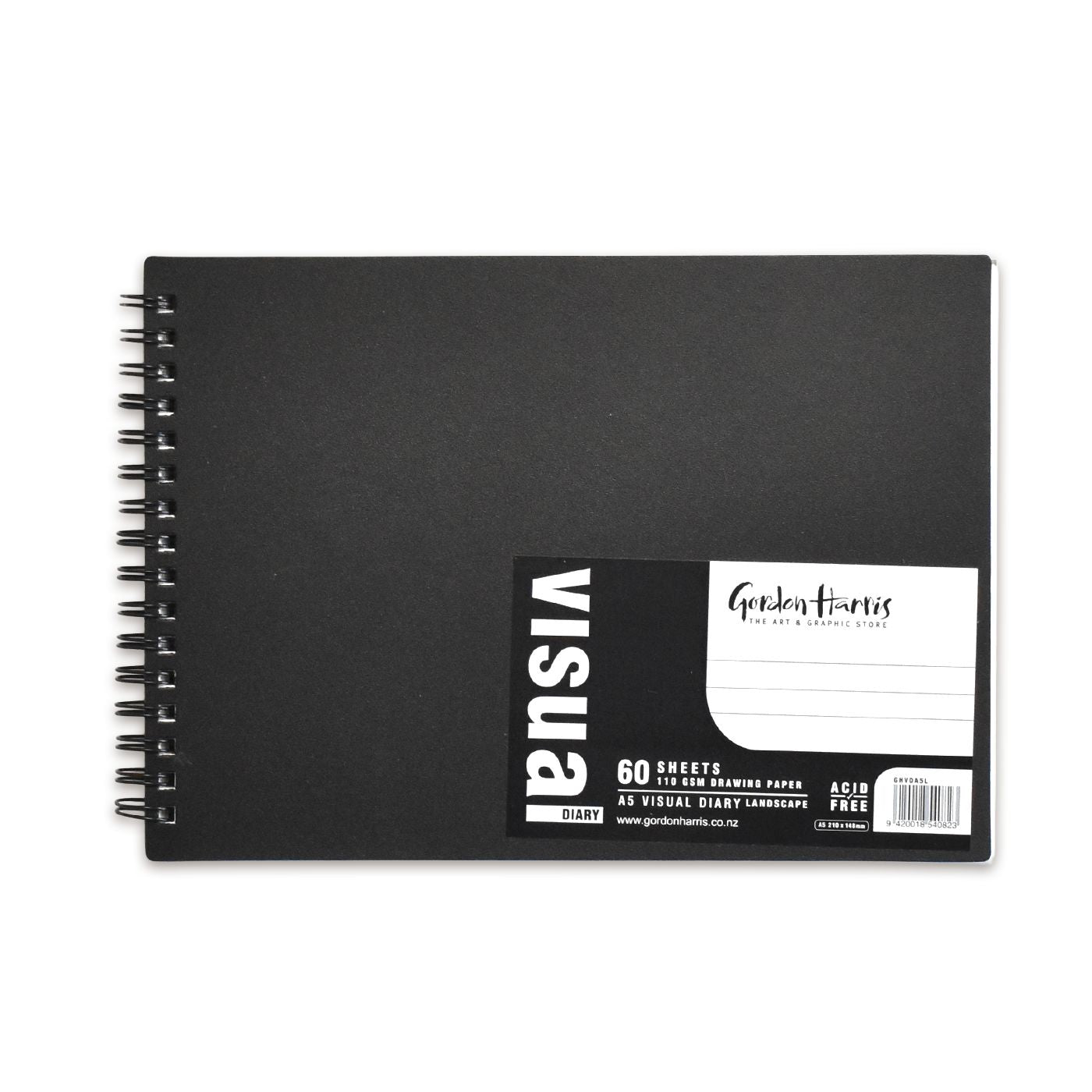 Gordon Harris Visual Diary 110gsm Landscape 60 Sheet A5