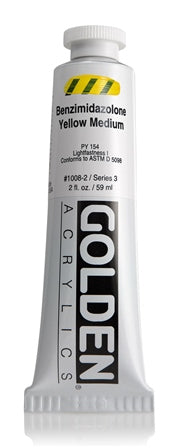 Golden Heavy Body Acrylic Paint Benzimidazolone Yellow Medium 59ml