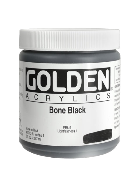 Golden Heavy Body Acrylic Paint Bone Black 237ml
