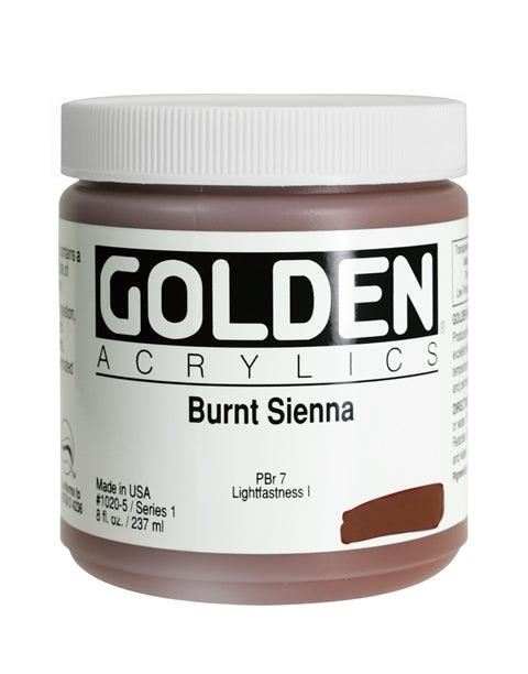 Golden Heavy Body Acrylic Paint Burnt Sienna 237ml