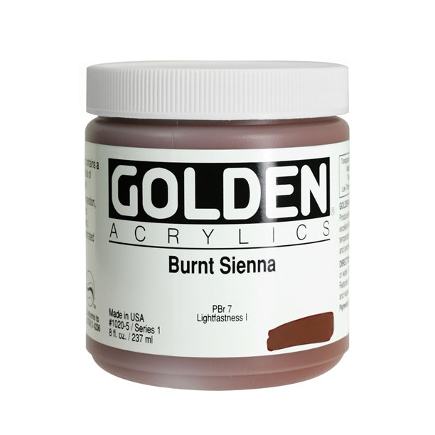 Golden Heavy Body Acrylic Paint Burnt Sienna