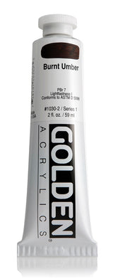 Golden Heavy Body Acrylic Paint Burnt Umber 59ml