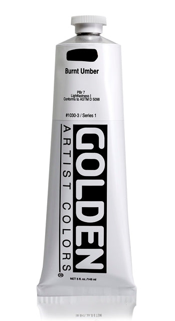 Golden Heavy Body Acrylic Paint Burnt Umber 148ml