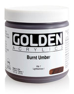 Golden Heavy Body Acrylic Paint Burnt Umber 473ml