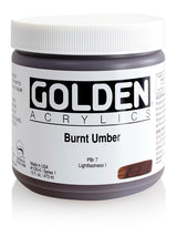 Golden Heavy Body Acrylic Paint Burnt Umber 473ml