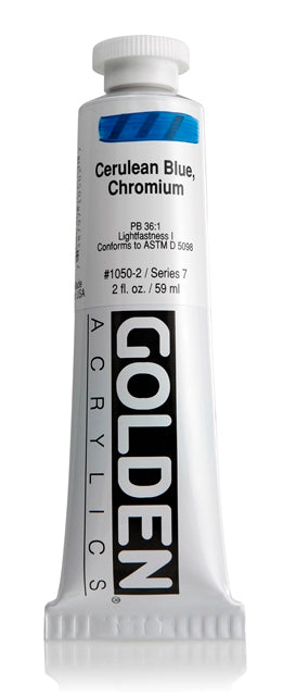 Golden Heavy Body Acrylic Paint Cerulean Blue Chromium 59ml
