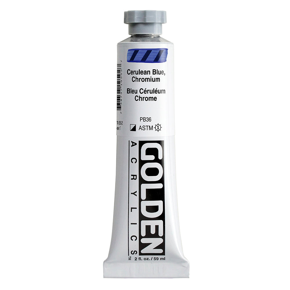 Golden Heavy Body Acrylic Paint Cerulean Blue Chromium