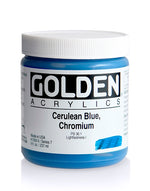 Golden Heavy Body Acrylic Paint Cerulean Blue Chromium 237ml