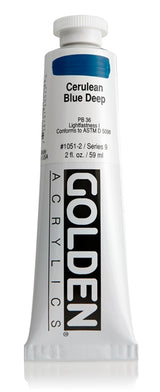 Golden Heavy Body Acrylic Paint Cerulean Blue Deep 59ml