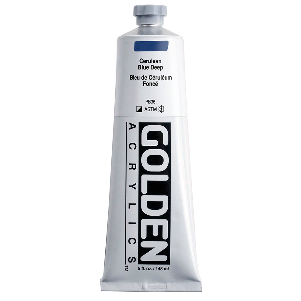 Golden Heavy Body Acrylic Paint Cerulean Blue Deep