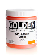 Golden Heavy Body Acrylic Paint Cadmium Orange 237ml