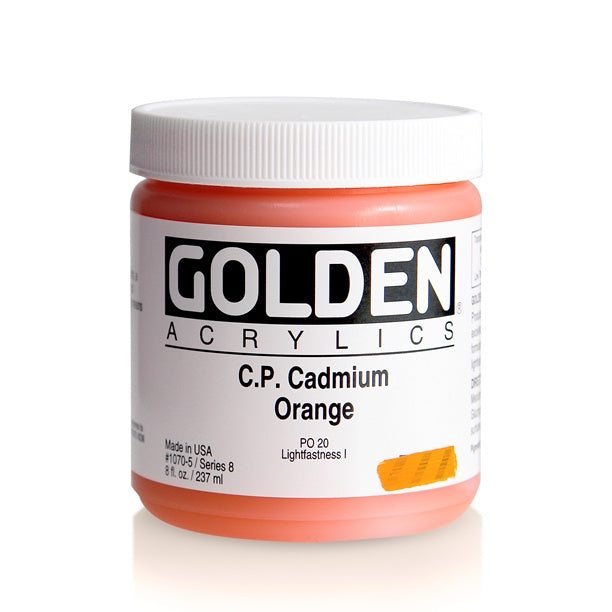 Golden Heavy Body Acrylic Paint Cadmium Orange