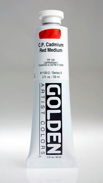 Golden Heavy Body Acrylic Paint Cadmium Red Medium 59ml