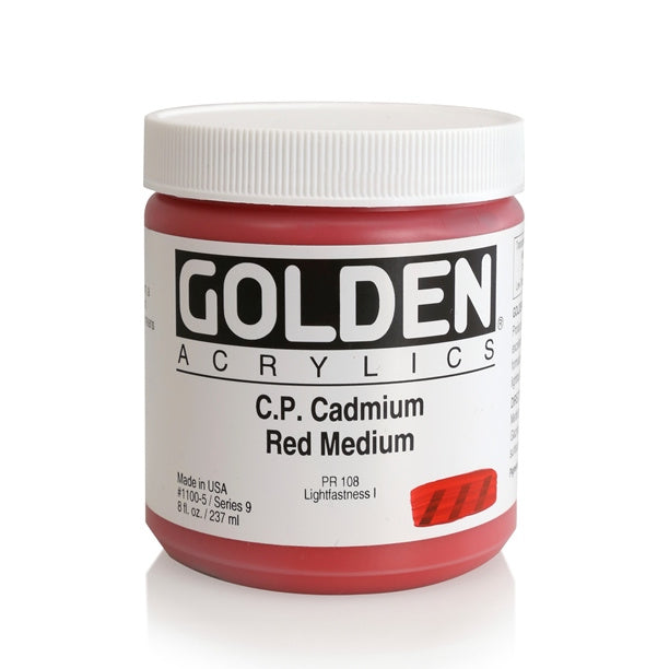 Golden Heavy Body Acrylic Paint Cadmium Red Medium