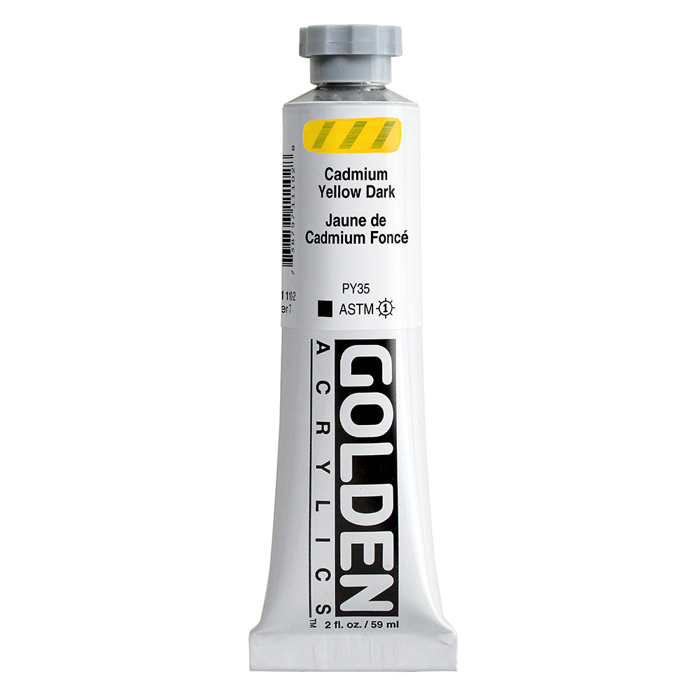 Golden Heavy Body Acrylic Paint Cadmium Yellow Dark