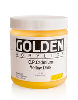 Golden Heavy Body Acrylic Paint Cadmium Yellow Dark 237ml
