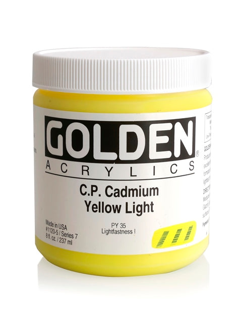 Golden Heavy Body Acrylic Paint Cadmium Yellow Light 237ml