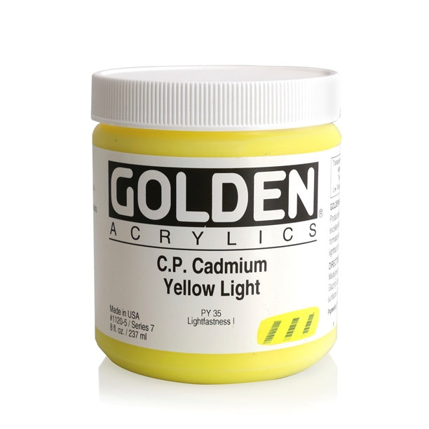 Golden Heavy Body Acrylic Paint Cadmium Yellow Light