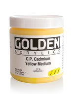 Golden Heavy Body Acrylic Paint Cadmium Yellow Medium 237ml