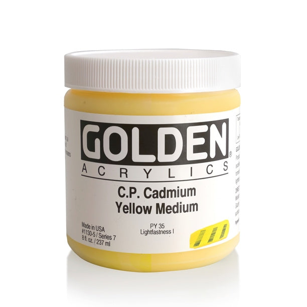 Golden Heavy Body Acrylic Paint Cadmium Yellow Medium