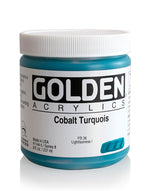 Golden Heavy Body Acrylic Paint Cobalt Turquoise 237ml
