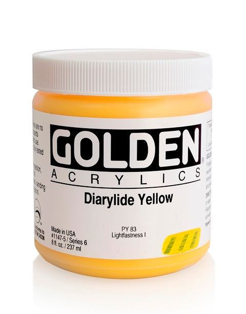 Golden Heavy Body Acrylic Paint Diarylide Yellow 237ml