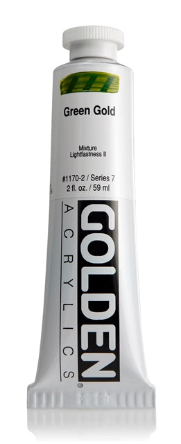 Golden Heavy Body Acrylic Paint Green Gold 59ml