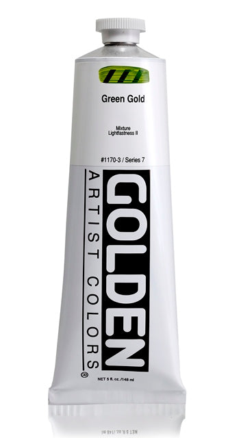 Golden Heavy Body Acrylic Paint Green Gold 148ml