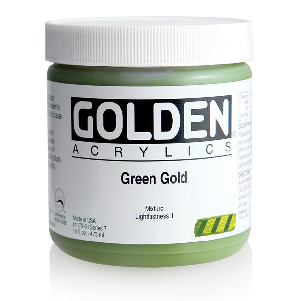 Golden Heavy Body Acrylic Paint Green Gold