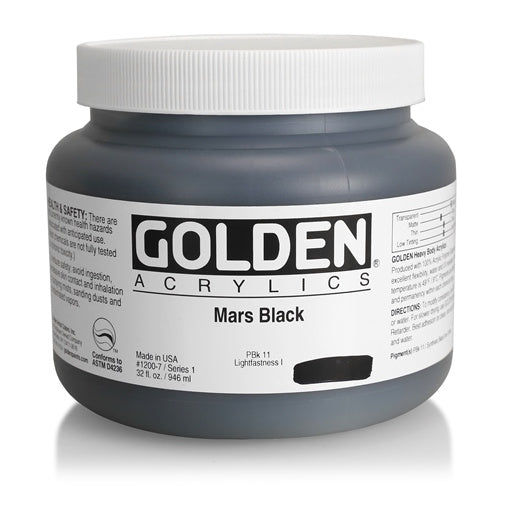 Golden Heavy Body Acrylic Paint Mars Black