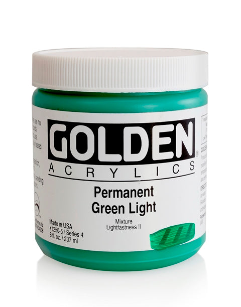 Golden Heavy Body Acrylic Paint Permanent Green Light 237ml