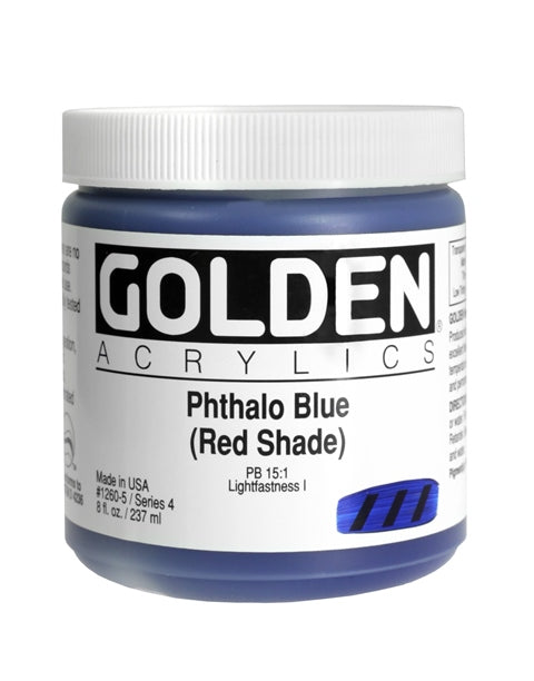 Golden Heavy Body Acrylic Paint Phthalo Blue (Red Shade) 237ml