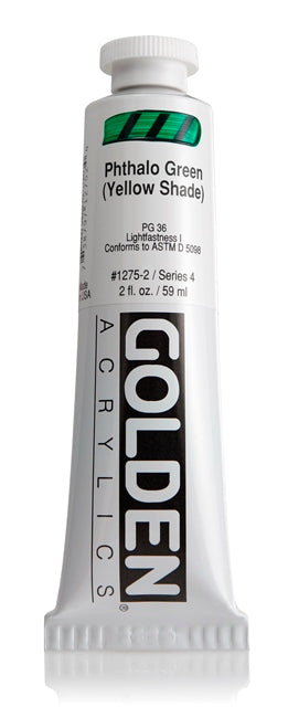 Golden Heavy Body Acrylic Paint Phthalo Green (Yellow Shade) 59ml