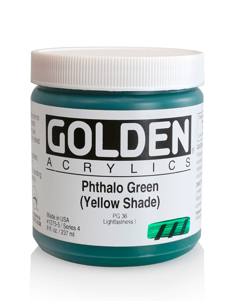 Golden Heavy Body Acrylic Paint Phthalo Green (Yellow Shade) 237ml