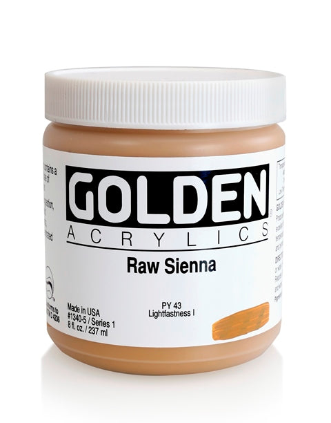 Golden Heavy Body Acrylic Paint Raw Sienna 237ml