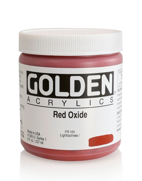 Golden Heavy Body Acrylic Paint Red Oxide 237ml