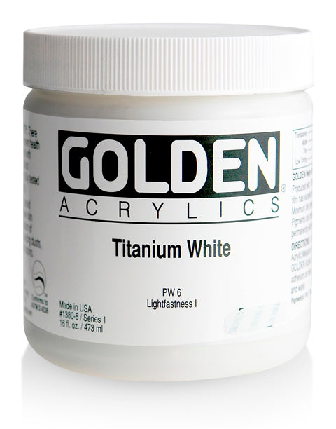 Golden Heavy Body Acrylic Paint Titanium White 473ml