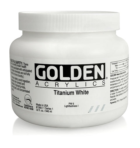 Golden Heavy Body Acrylic Paint Titanium White 946ml