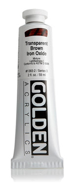 Golden Heavy Body Acrylic Paint Transparent Brown Iron Oxide 59ml