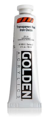 Golden Heavy Body Acrylic Paint Transparent Red Iron Oxide 59ml