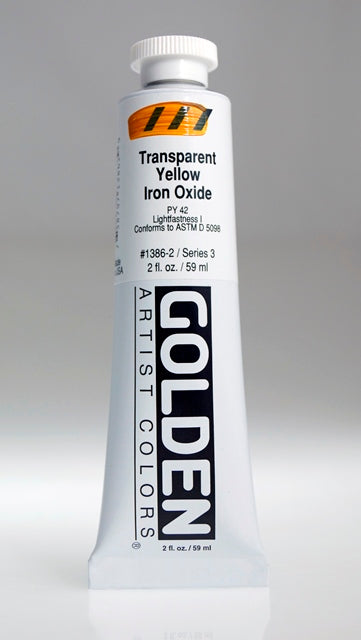 Golden Heavy Body Acrylic Paint Transparent Yellow Iron Oxide 59ml