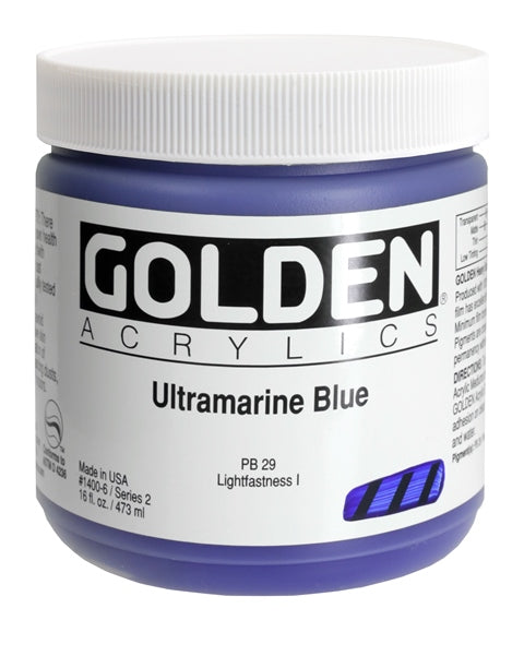 Golden Heavy Body Acrylic Paint Ultramarine Blue 473ml
