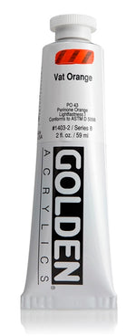 Golden Heavy Body Acrylic Paint Vat Orange 59ml