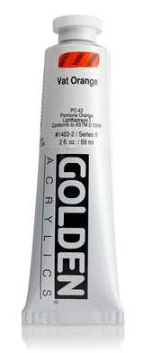 Golden Heavy Body Acrylic Paint Vat Orange 59ml
