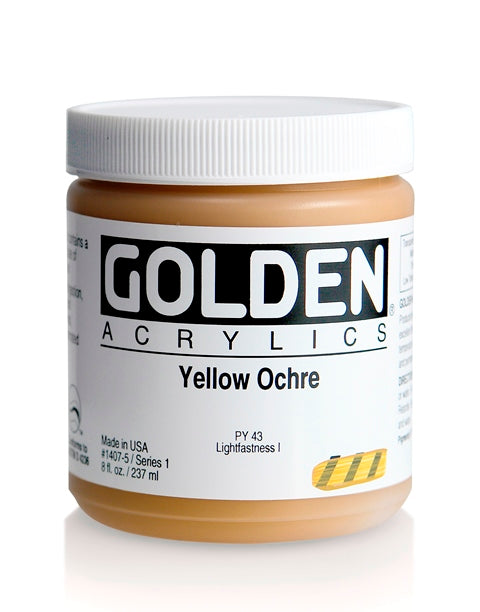 Golden Heavy Body Acrylic Paint Yellow Ochre 237ml