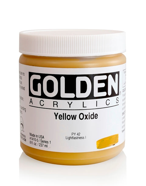 Golden Heavy Body Acrylic Paint Yellow Oxide 237ml
