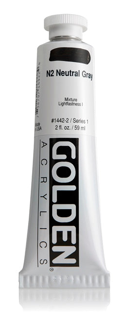 Golden Heavy Body Acrylic Paint N2 Neutral Gray 59ml