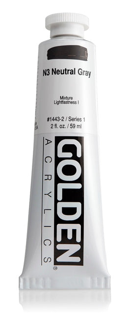 Golden Heavy Body Acrylic Paint N3 Neutral Gray 59ml